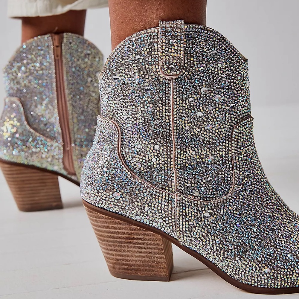 NWT Matisse Party Favor Western Boots - Clear Crystal 7.5 - Picture 5 of 6